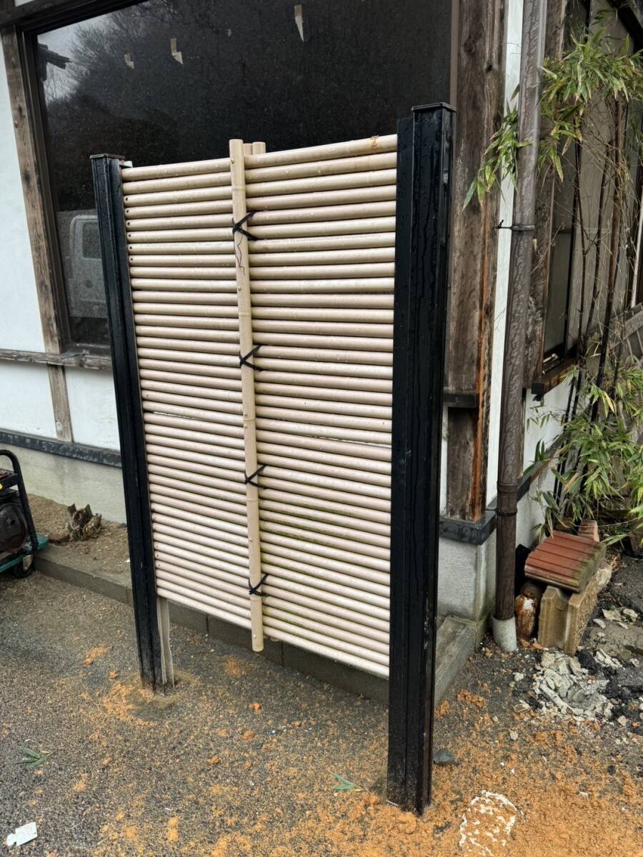 032091 aluminium sash Japanese style bamboo skill specification 1 sheets fence eyes .. partitioning screen manner .. garage garage warehouse office work place . west 