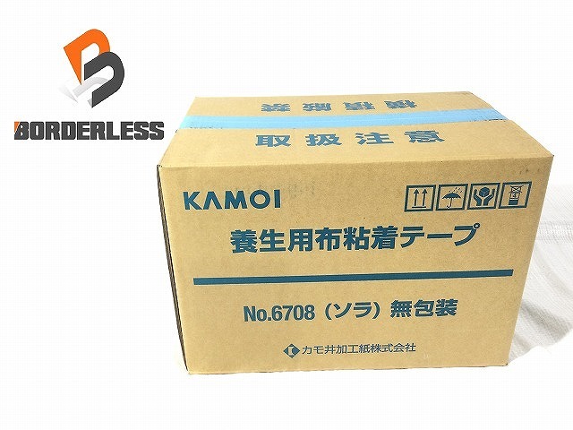 ☆未使用☆KAMOI カモイ 養生用布粘着テープ 25mm 25m 60巻入 ソラ無包装 水色 NO.6708 カモ井加工紙株式会社 86754_画像1