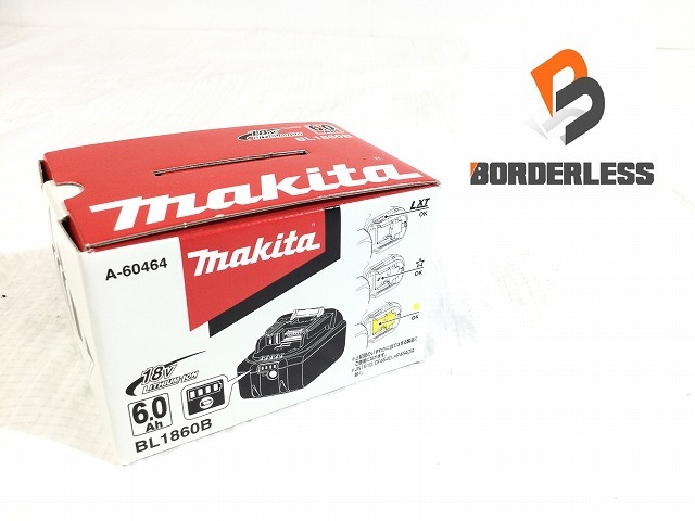 ☆未使用品☆makita マキタ 18V 6.0Ah 純正リチウムイオンバッテリー BL1860B 残量表示付 リチウムイオン電池 雪マーク 86832_画像2