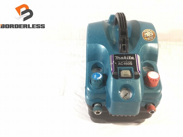 ☆中古品☆makita マキタ 100V 常圧/高圧 エアーコンプレッサー AC460S 46気圧 小型 エアコンプレッサー エア工具 86145