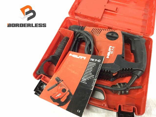 ☆中古品☆HILTI ヒルティ ロータリーハンマドリル TE7-C ドリルチャックビット付き 電動工具 破砕 粉砕 87494_画像1