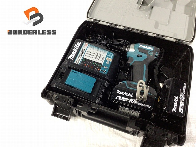 ☆比較的綺麗☆makita マキタ 18V 充電式インパクトドライバー TD173DRGX 青/ブルー バッテリー2個(18V 6.0Ah) 充電器 ケース 88174_画像1