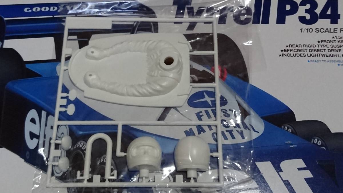 再版 タミヤ RC 1/10 電動ラジコン カー Tyrrell タイレル P34 ドライバー人形 ドアミラー左右 Gパーツ 未開封 F103 6輪 シャーシ_タミヤ RC タイレルP34 ドライバー人形 