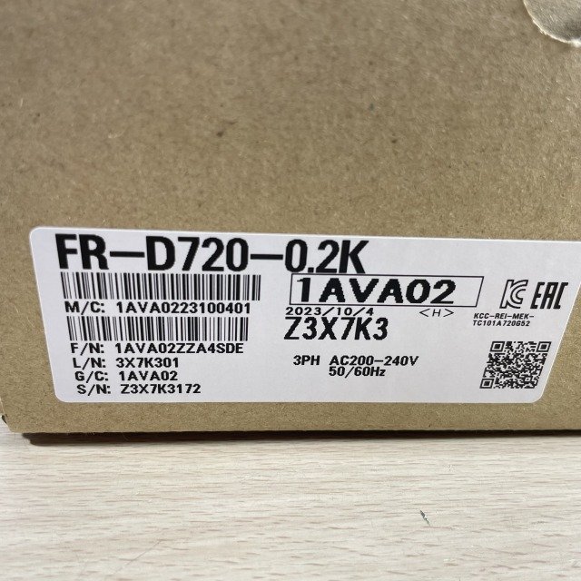 FR-D720-0.2K インバータ 三菱電機 【未使用 開封品】 ■K0039566_画像4