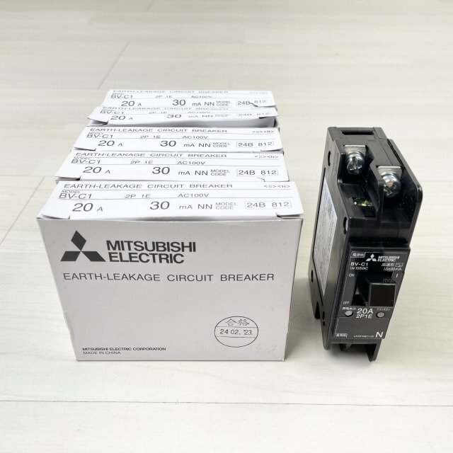 (5個セット)BV-C1 漏電遮断器 2P1E 20A 30ｍA AC100V 三菱電機 【未使用 開封品】 ■K0043151_5個セット