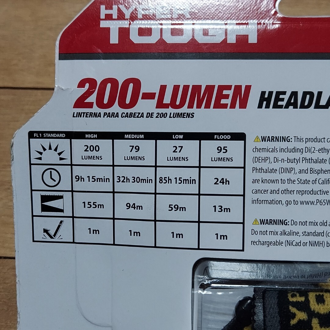 ∞琉球米軍∞米軍放出品Hyper Tough 200ルーメン LED ヘッドランプの画像4