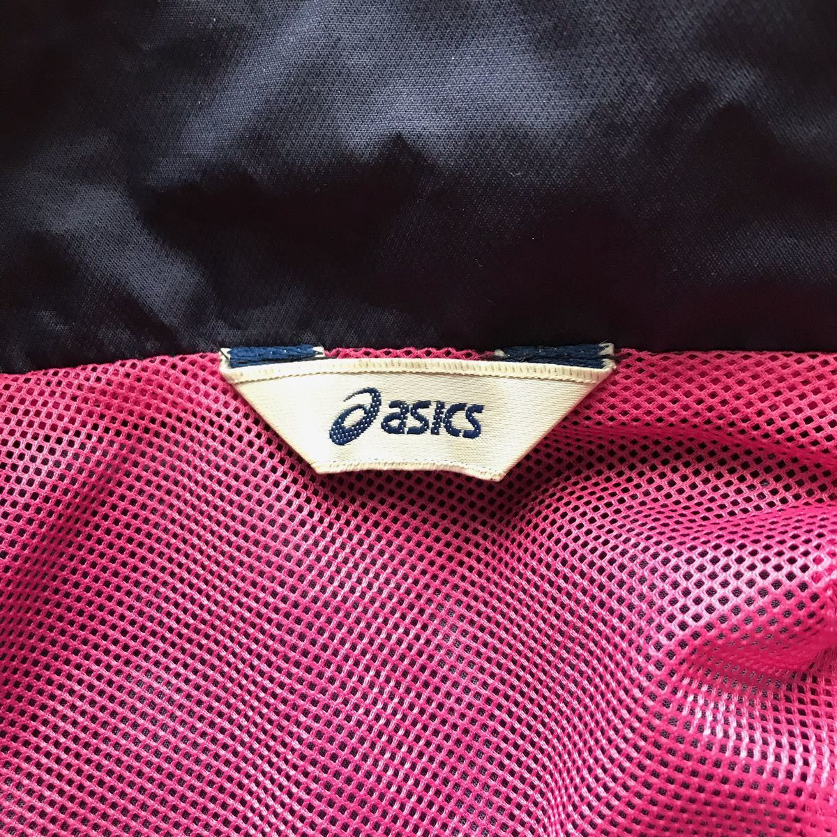  Asics блузон 586-1-14 женский M темно-синий розовый спорт наземный футбол 