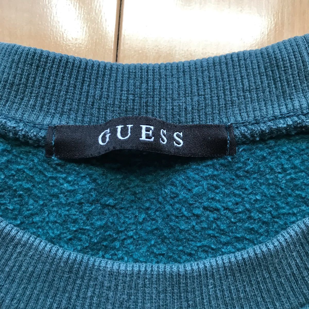 ゲス トレーナー 132-1-6 グリーン S 裏起毛 LA ジーンズ マルシアーノ兄弟 GUESS_画像4