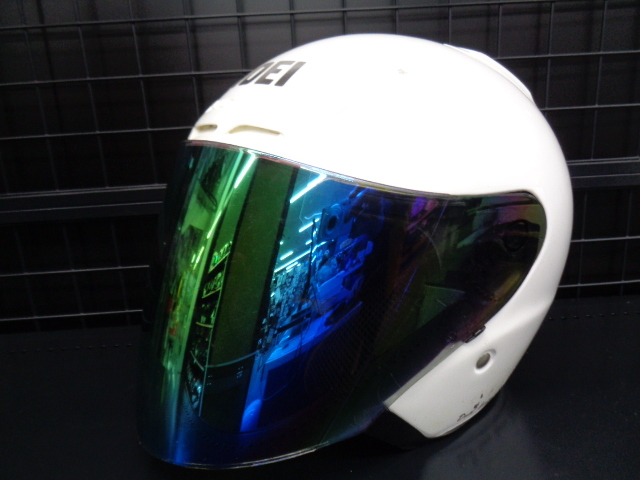 ■SHOEI(ショウエイ) J-FORCE SV ジェットヘルメット ホワイト Mサイズ(57-58cm)■ジャンク_画像1