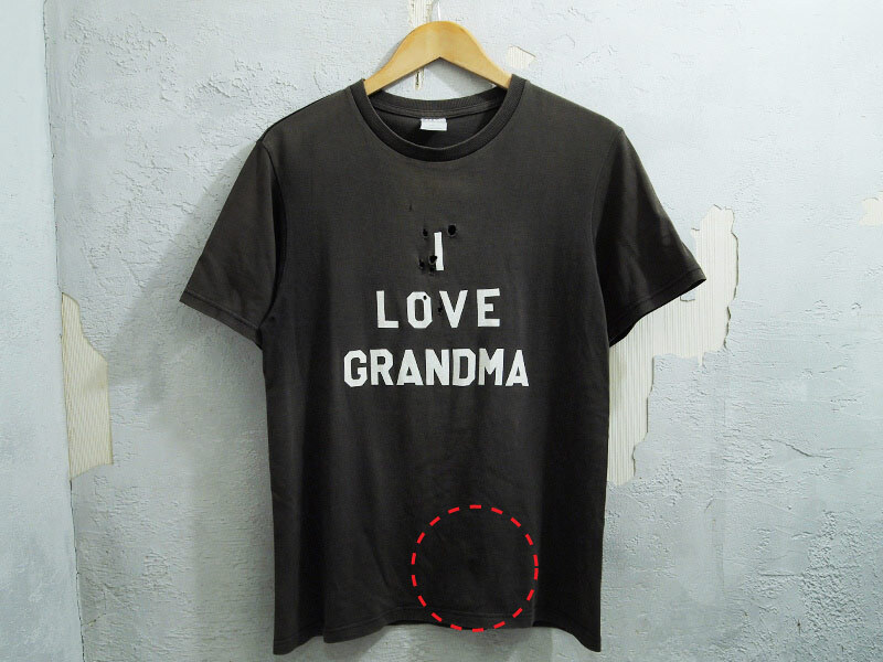 希少 NUMBER(N)INE I LOVE GRANDMA Tシャツ NUMBER NINE ナンバーナイン 黒 ブラック 3 アーカイブ Archive 2001_画像7