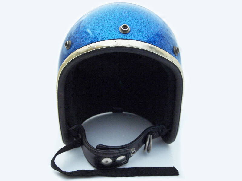 60s Vintage ARTHUR FULMER AF20 ヘルメット METALFLAKE BLUE ブルーラメ Ｍ 60年代 アーサーフルマー ヴィンテージ AF40 Fの画像2