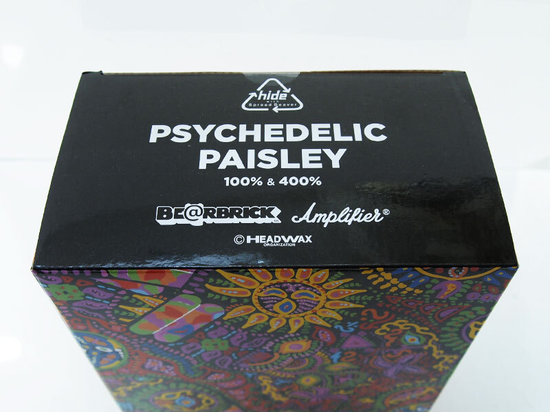 新品 未開封 MEDICOM TOY hide Amplifier BE@RBRICK Psychedelic Paisley 100% & 400% ベアブリック X-JAPAN ヒデ メディコムトイ_画像4