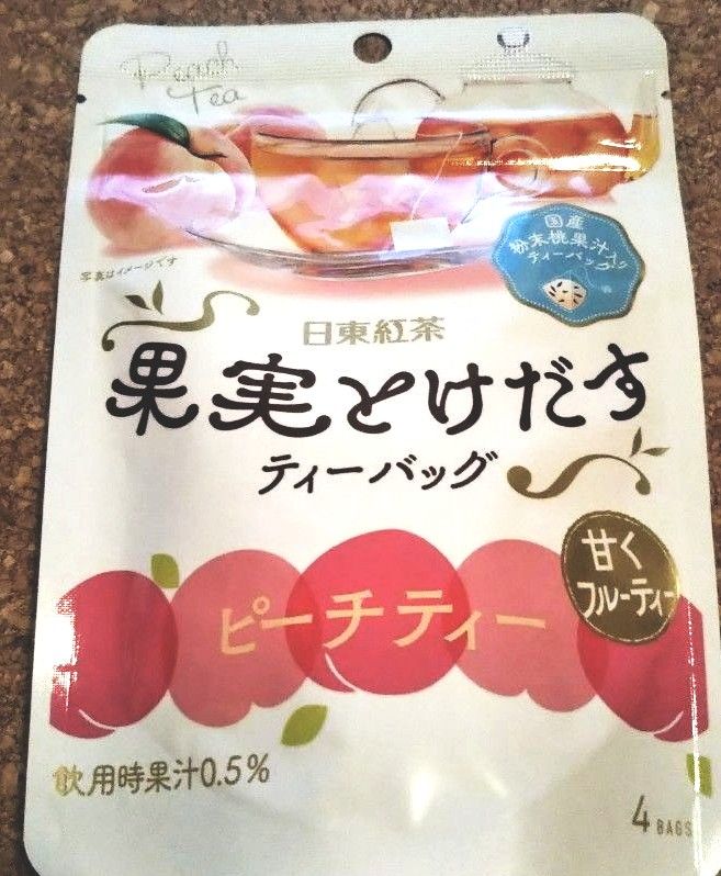 日東紅茶 果実とけだすティーバッグ8セット　ハニーアップルティー×２ピーチティー×６