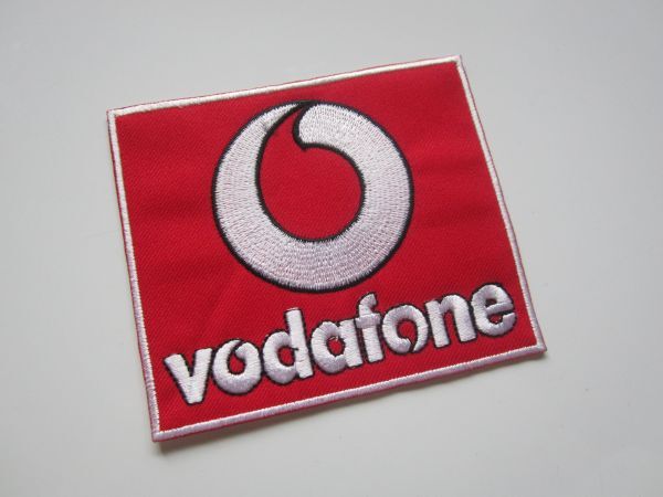 Vodafone ボーダフォン 携帯電話 会社 企業 ロゴ ワッペン/ 刺繍 エンブレム 自動車 カー用品 整備 作業着 レーシング ビンテージ 20_画像1