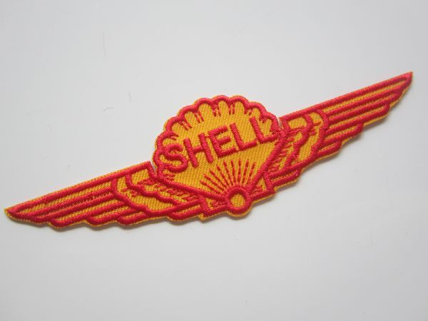 ビSHELL シェル 昭和 シェル石油 ガソリン ウィングマーク 貝 ワッペン/エンブレム 自動車 バイク 整備 作業着 ② 57_画像2