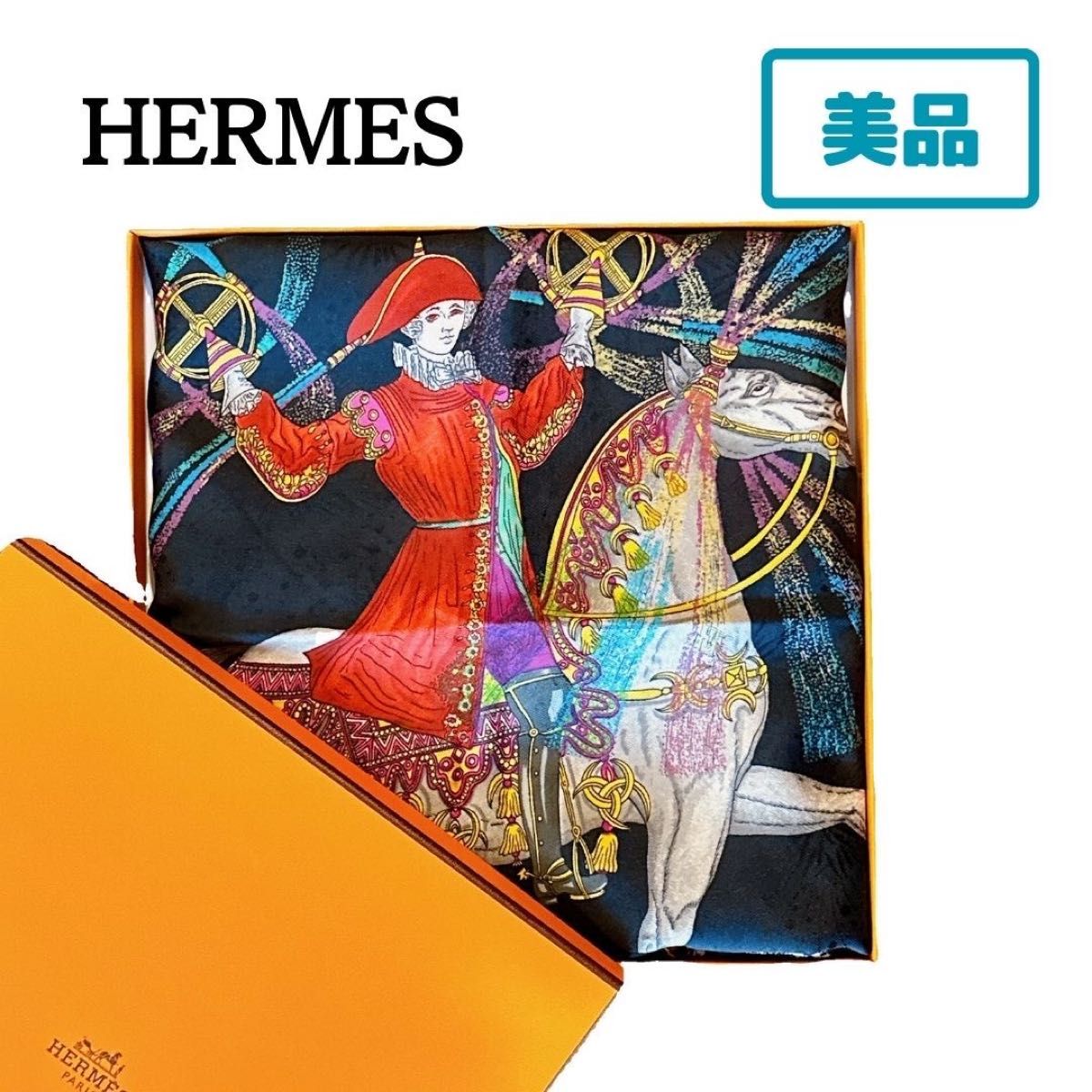 HERMES エルメス FEUX D'ARTIFICE カレ90 スカーフ 大判 技巧の HERMES エルメス FEUX D'ARTIFICE カレ90 スカーフ 大判 技巧の
