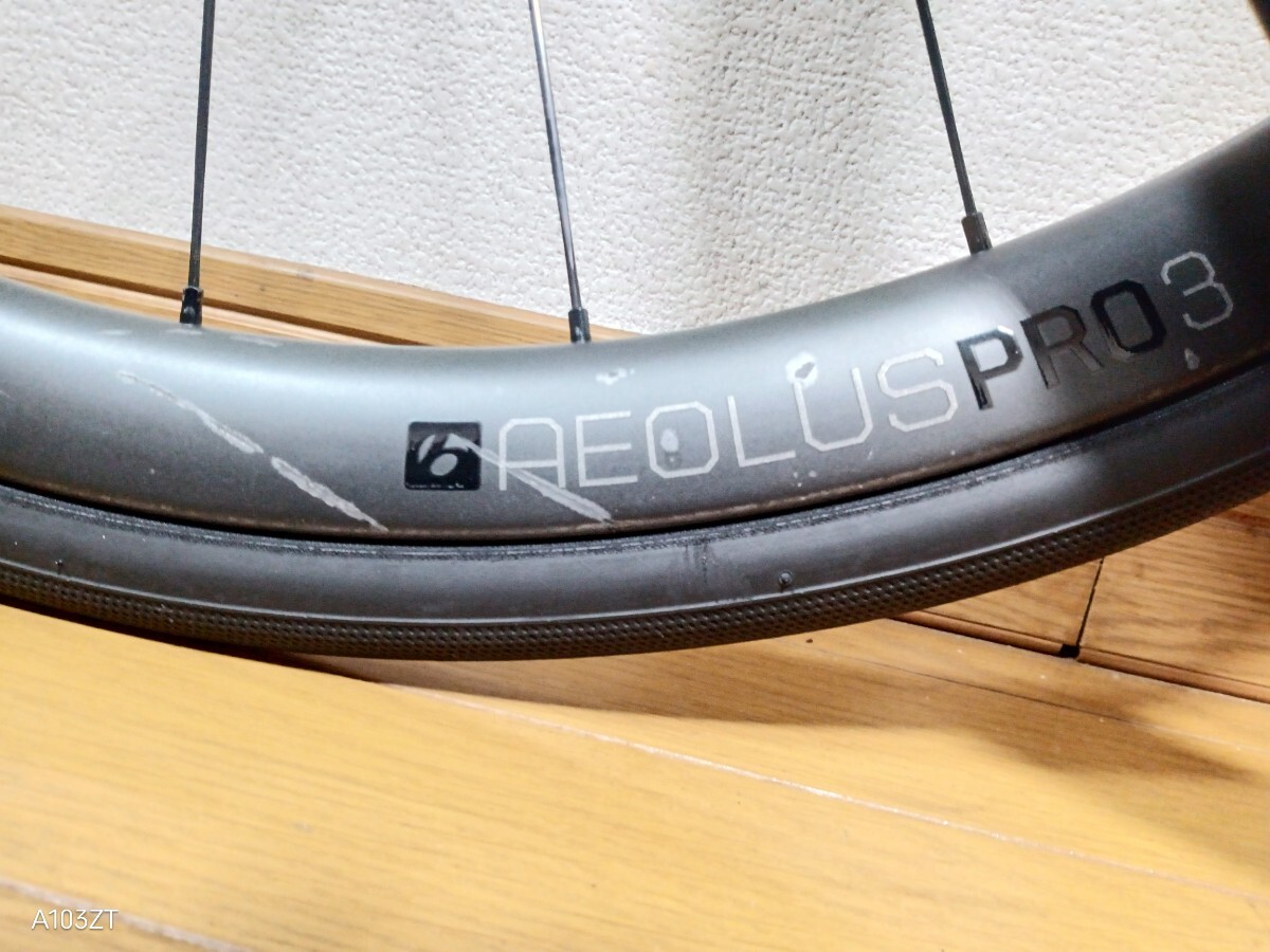 BONTRAGER AEOLUS PRO3 TLR 19c disc シマノ11/12s クリンチャー チューブレス フルカーボンの画像8