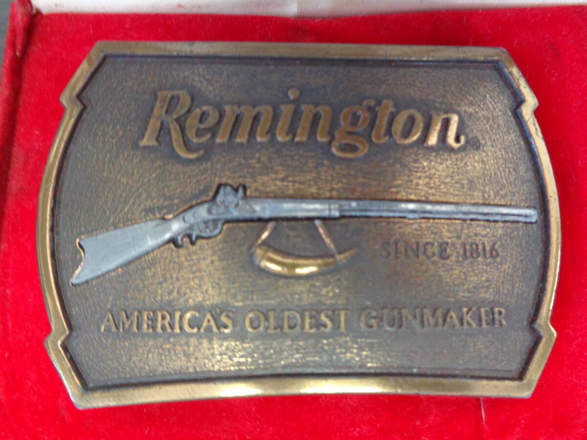 バックル ベルト Remington 8.5cm×5.5cm 中古品 管理ZI-LP_画像2