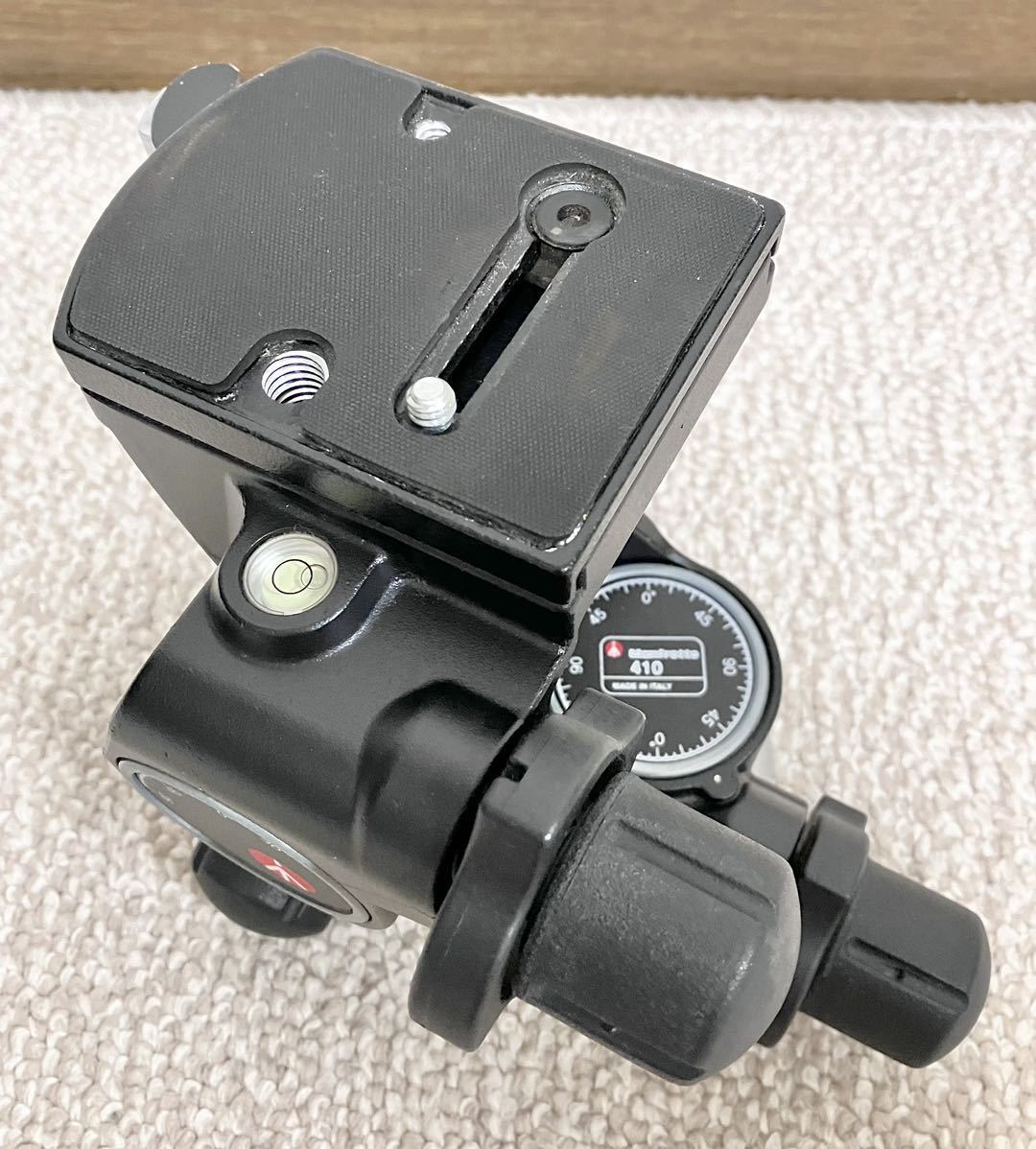 Manfrotto 410 マンフロット ギア付きジュニア雲台 BENRO A2570F三脚付き_画像5