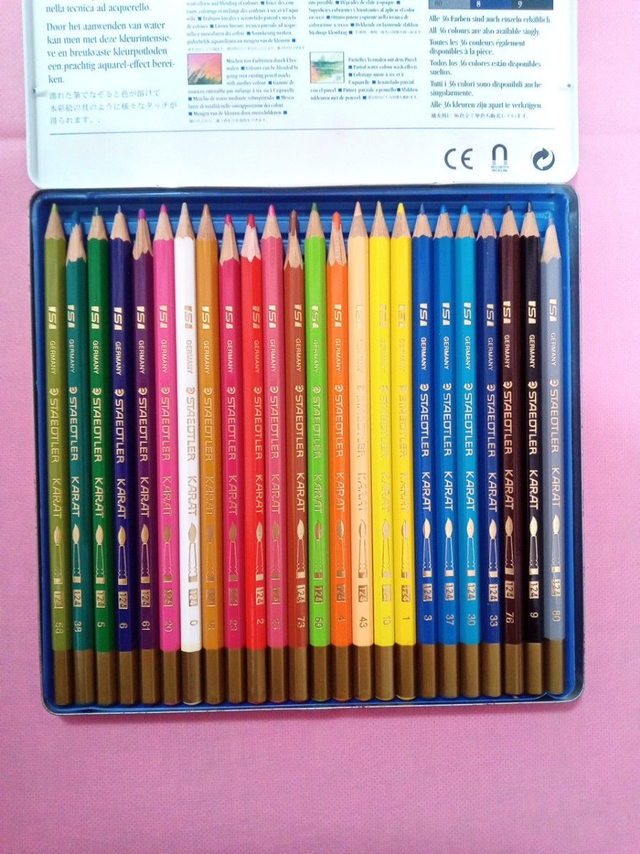 STAEDTLER ステッドラー 水彩色鉛筆 24色 カラトアクェレル【used品】
