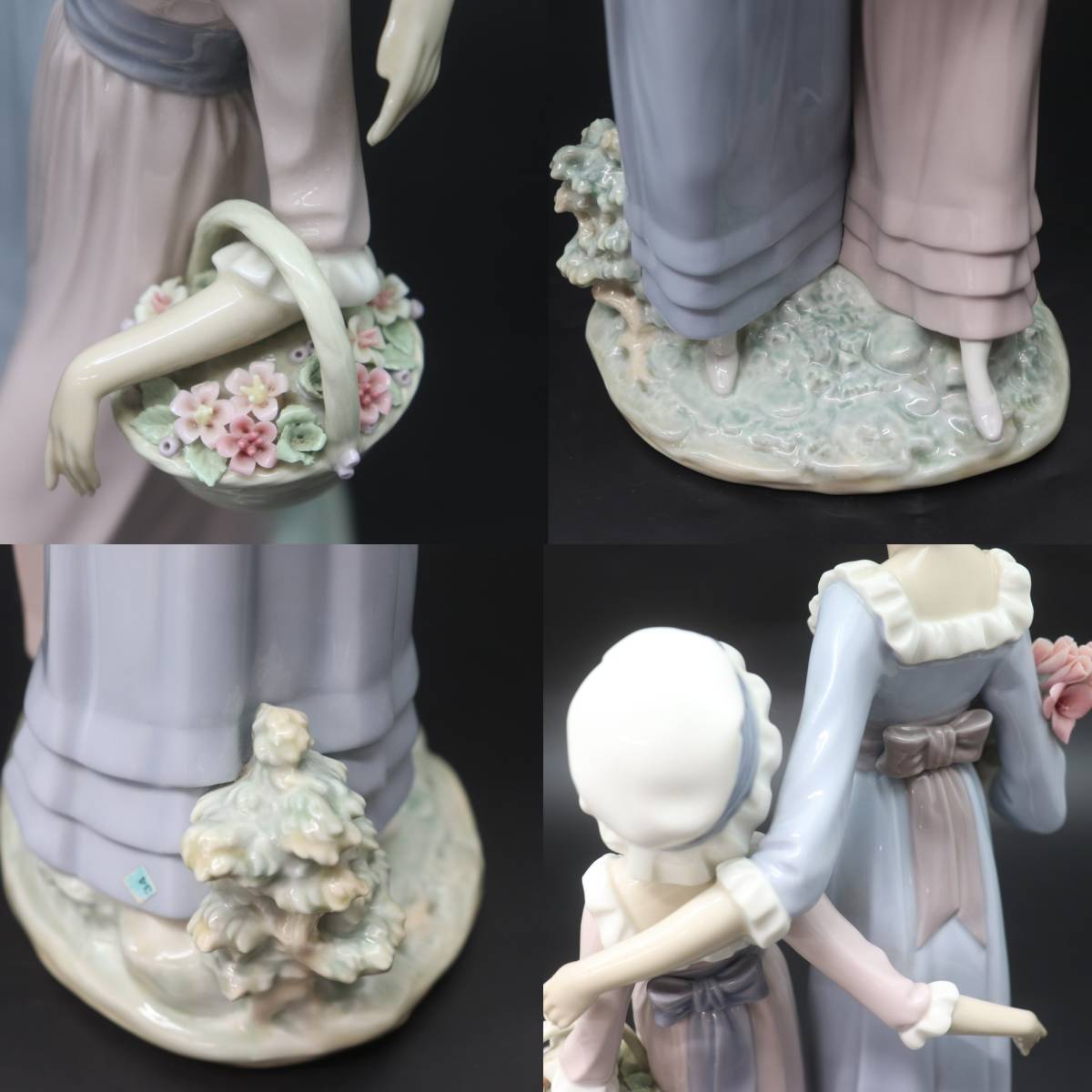 ITJS39DF24LW 即決 本物 Lladro リヤドロ 母と娘 女の子 花 フラワー フィギュリン スペイン製 陶器 置物 人形 コレクション インテリア_画像10