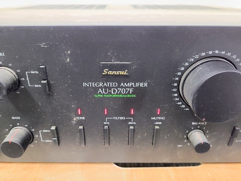 【ジャンク品】Sansui AU-D707F プリメインアンプ サンスイ 1円～　Y6845_画像4