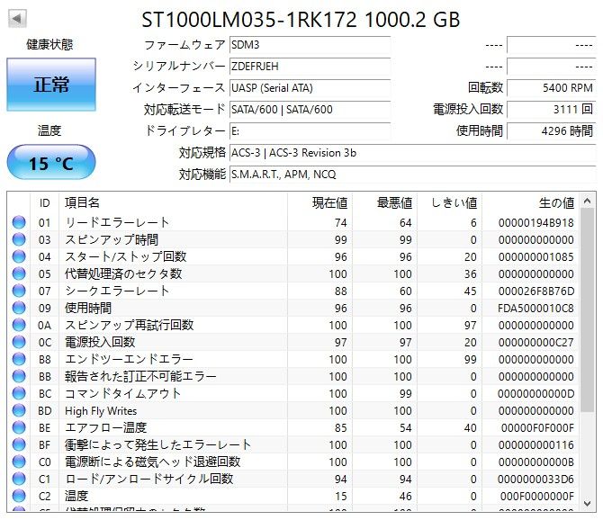seagate製1000GB外付けハードディスク/新品ケース/外付けHDD/USB3.0