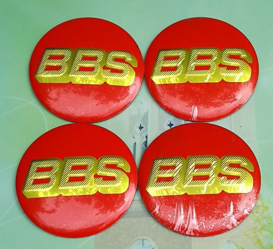 56ｍｍ ホイール センターキャップ 赤金 4個 BBS_画像1