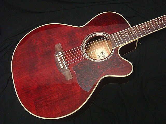 コンタクトPU増設済 Takamine DMP551C WR タカミネ ワインレッド エレアコ アコースティックギター デュアルピックアップ仕様_画像2