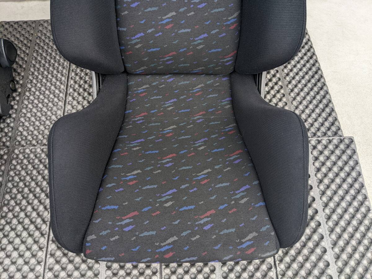 【1円～】RECARO SR-3 定番のルマンカラー破れなし2脚セット！希少な後期型の正規品！当時のスポ車に！レカロ セミバケ 検SR3/LX/LS/SR-2