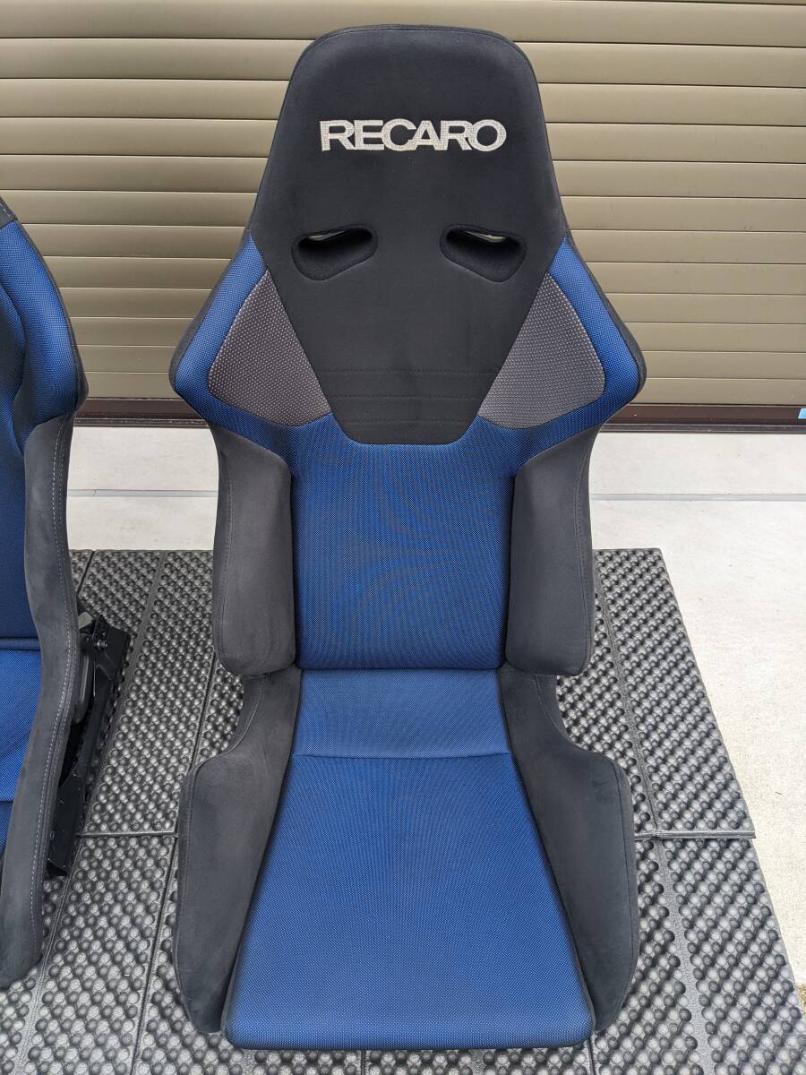 【1円～】RECARO RS-GとSR-6 カムイBlack×シャイニングメッシュBlue 正規品同色2脚セット！レカロ セミバケ フルバケ 検TSG/TS-G/SP-G/RSGの画像8