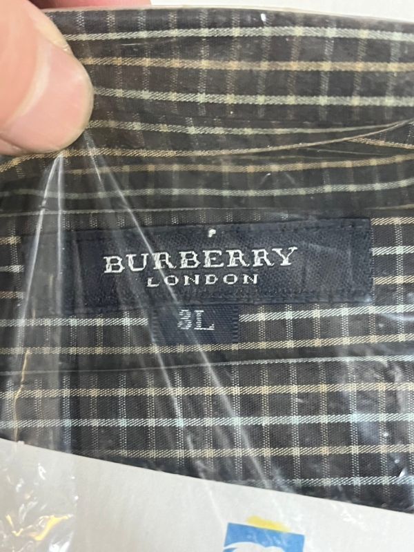 2H43 BURBERRY バーバリー カッターシャツ メンズ 3L 2L 長袖 半袖 ロンドン シャツ チェック まとめて5点セット_画像6