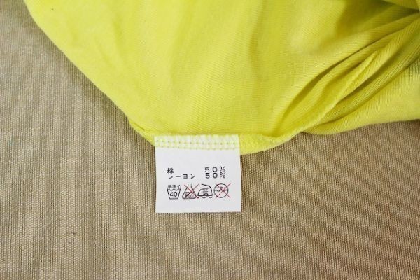 or16 ■ CONFIDENTIAL ■ コォンファデェンシャル UネックTシャツ 黄 イエロー S ■ 日本製 Made in japan ■_画像9