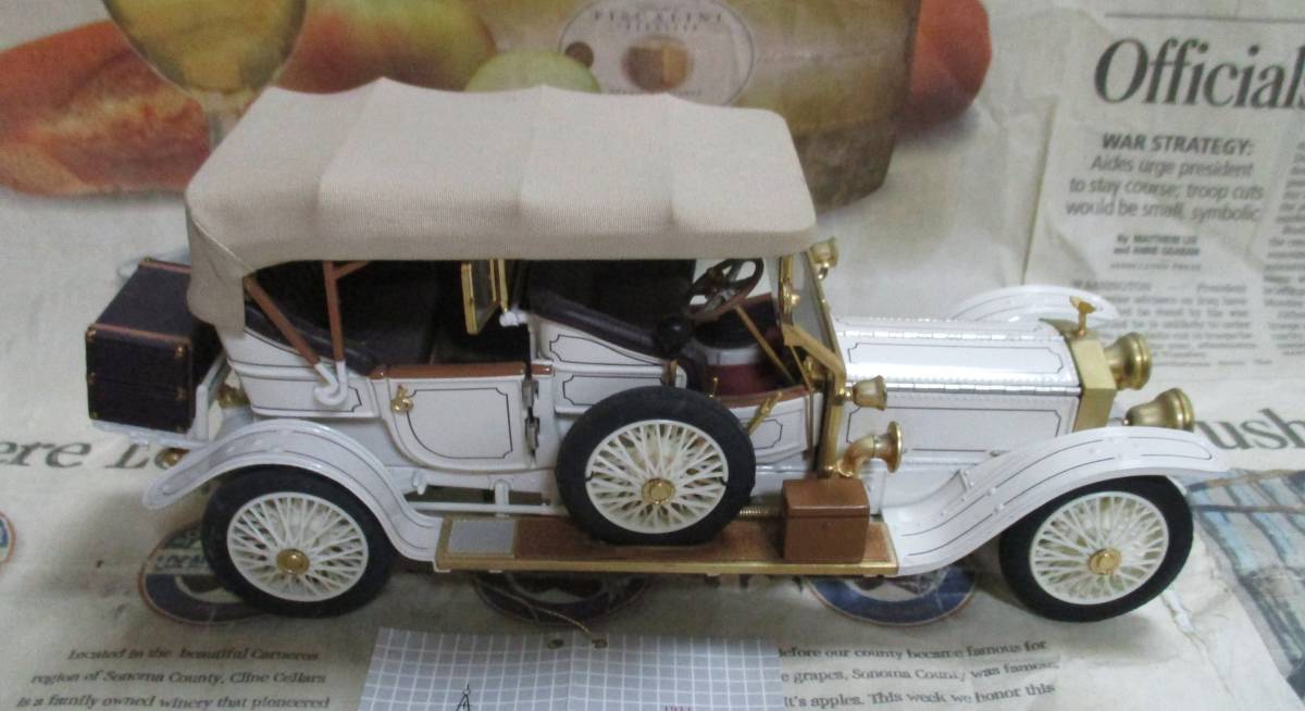 ☆激レア絶版*フランクリンミント*1/24*1911 Rolls-Royce Tourer ホワイト/ゴールド_画像6