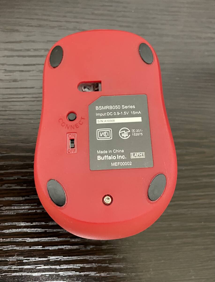 Buffalo Bluetooth ワイヤレス　マウス　BSMRB050RD_画像2