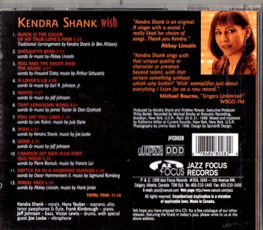 Kendra Shank /98 year / woman jazz vocal 