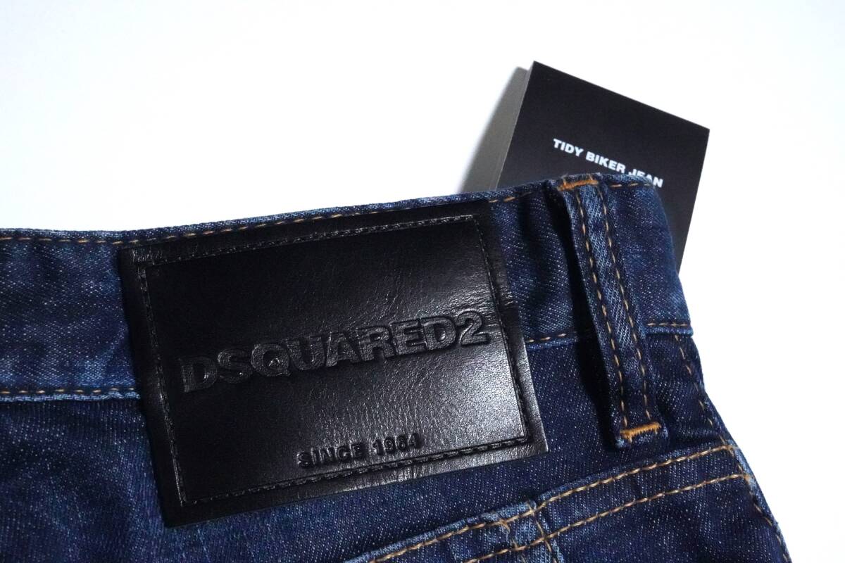 【正規品】約10万 サイズ 46 Dsquared2 ディースクエアードTIDY BIKER JEAN S74LB1156 ラグジュアリー ストレッチ デニム イタリア製_画像6