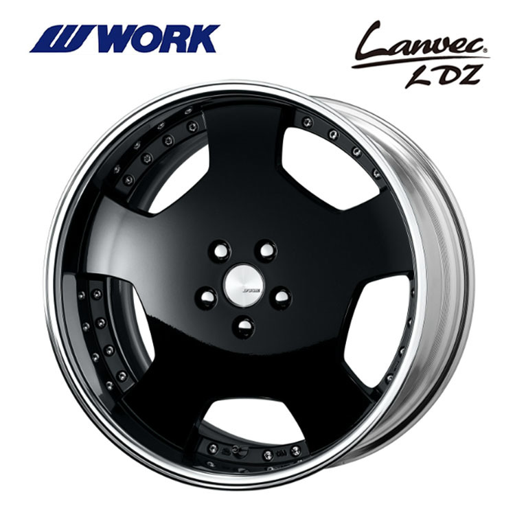 送料無料 ワーク LANVEC LDZ FULL REVERSE DEEP RIM Odisk 12J-20 －20～－42 5H-120【4本セット 新品】_画像1