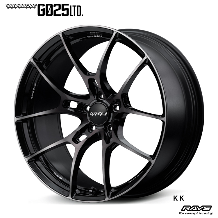 送料無料 レイズ VOLK RACING G025LTD 8.5J-19 +45 5H-112 (19インチ) 5H112 8.5J+45【2本セット 新品】_画像1