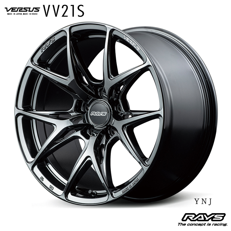 送料無料 レイズ VERSUS VV21S (YNJ) 9.5J-19 +32 5H-114.3 (19インチ) 5H114.3 9.5J+32【2本セット 新品】_画像1