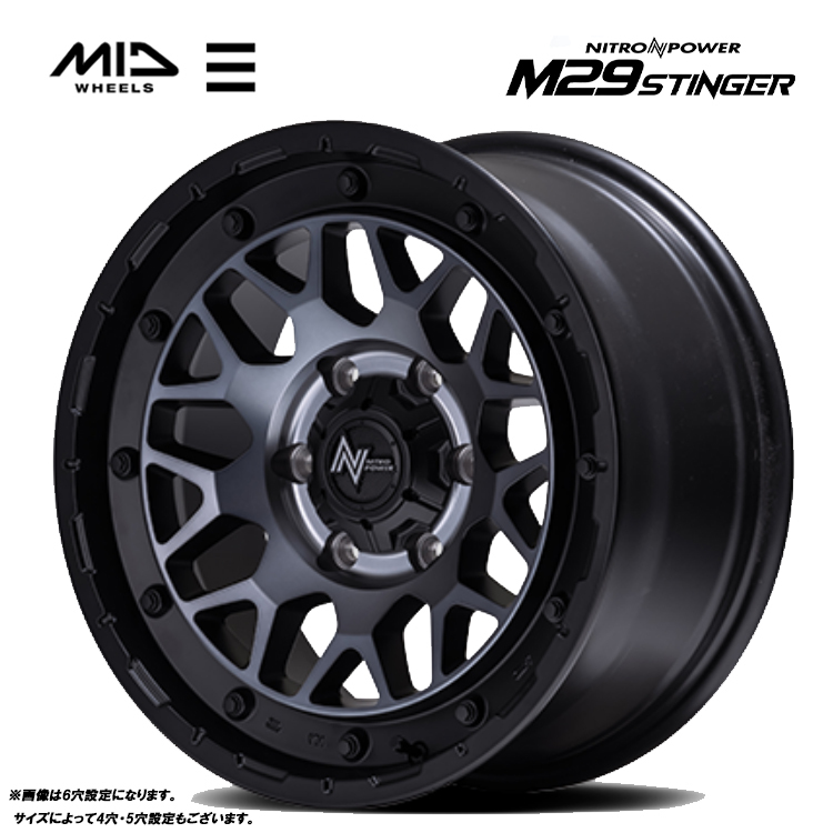 送料無料 マルカサービス NITRO POWER M29 STINGER 7J-18 +43 5H-114.3 (18インチ) 5H114.3 7J+43【1本単品 新品】_画像1