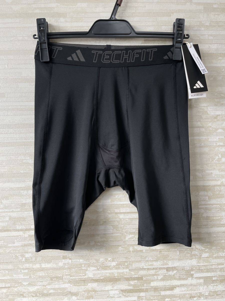 XL」Adidas アディダス テックフィット トレーニング ショートタイツ 黒の画像1