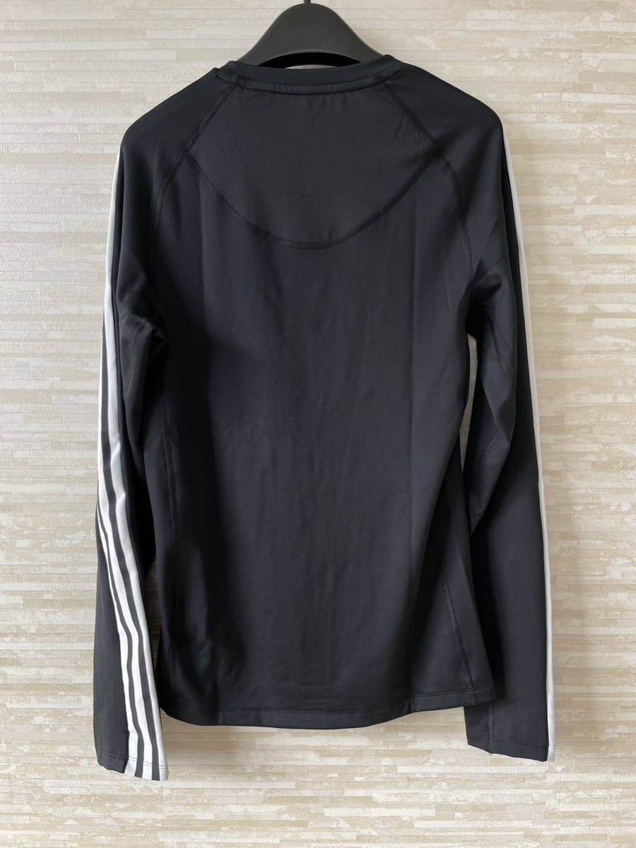 L」Adidas テックフィット スリーストライプス トレーニング長袖 Tシャツ