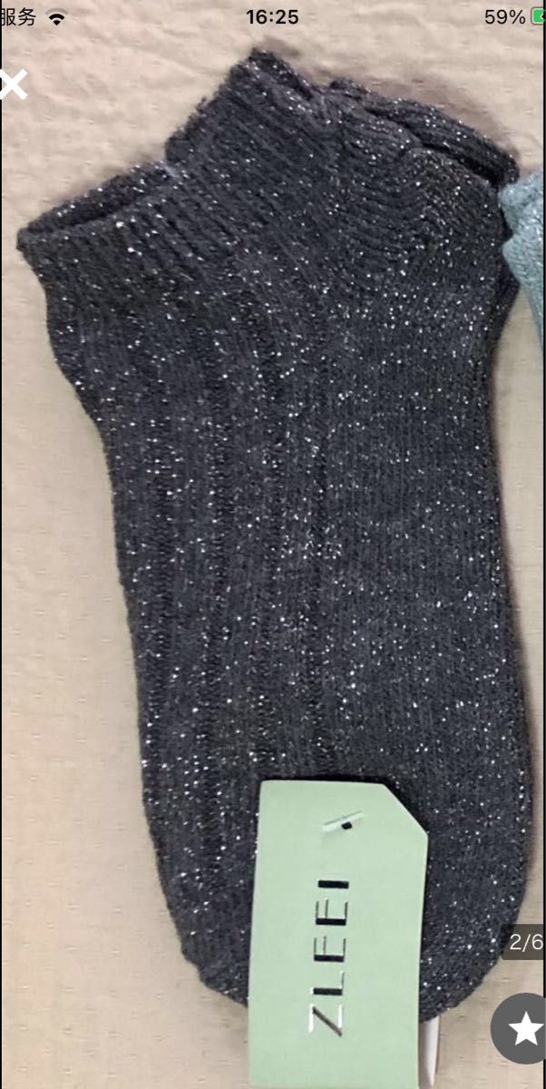 新品 5足セット レディース ラメ　シンプル　ソックス 可愛い 靴下 汗や湿気を良く吸収 おしゃれ 綿 高品質　22〜25cm