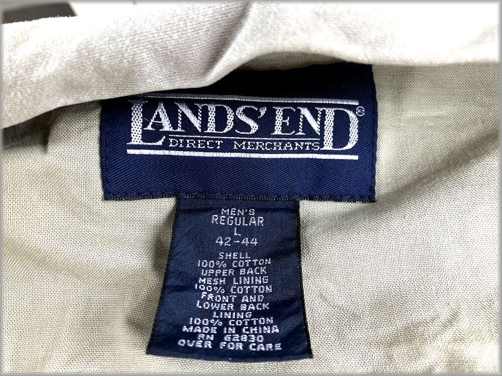 ★ランズエンド LANDS' END　90s　サファリ　ベスト　L★検 ハンティング フィッシング アウトドア ビンテージ ジャケット アメリカ 古着_画像4