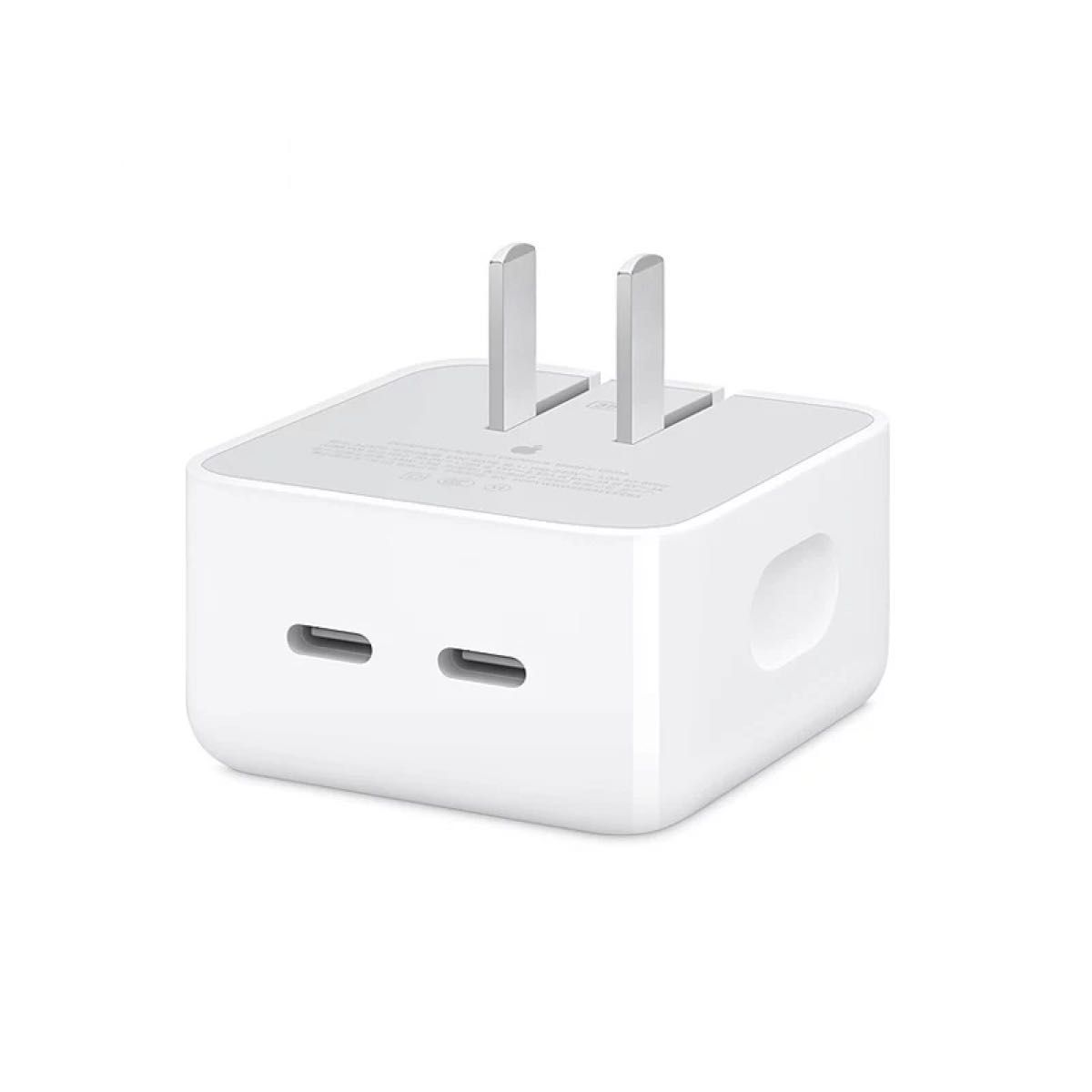 アップル  純正品　デュアル  USB-C IPhone 35w 急速 充電器 Type-C 電源　アダプター　Apple 