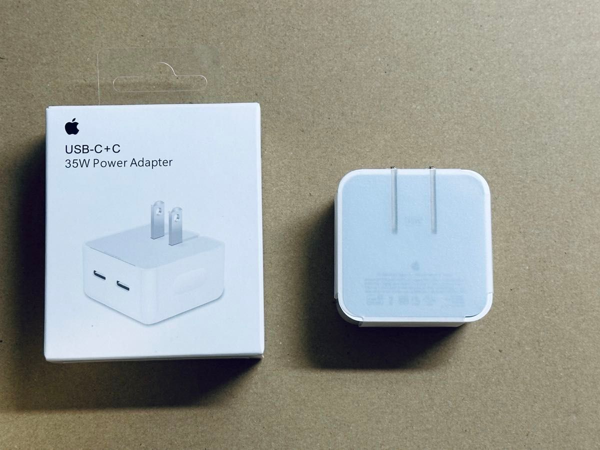 アップル  純正品　デュアル  USB-C IPhone 35w 急速 充電器 Type-C 電源　アダプター　Apple 