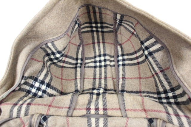 三陽商会 バーバリーロンドン BURBERRY チェック柄 カシミヤ ダッフルコート ベージュ [M] メンズ バーバリー コート I31_画像6