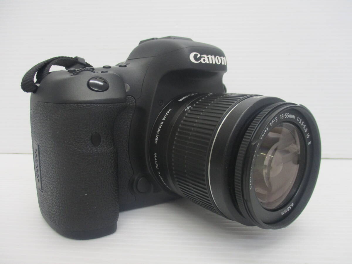 【3-11】Canon キャノン EOS 7D Mark　ZOOM LENS EF-S 18-55mm 1:3.5-5.6 IS Ⅱ　バッテリー3個/充電器/説明書他　美品_画像6