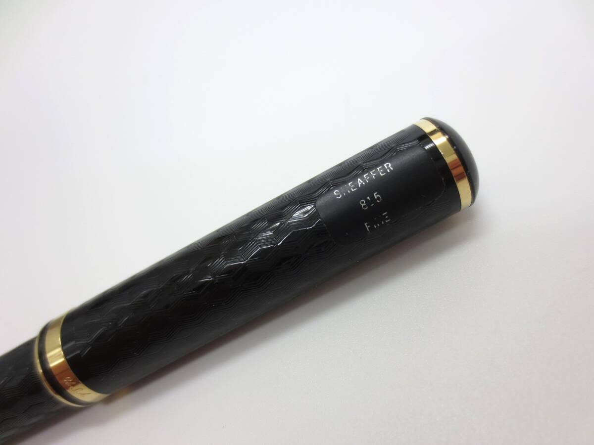 【3-75】 SHEAFFER シェーファー Connaisseur コノソアール herringbone ヘリンボーン 18K 750 FINE ペン先 万年筆_画像8